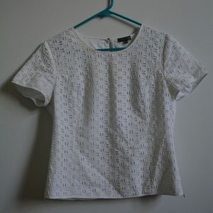 White Vince Camuto fitted blouse